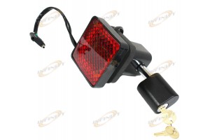 HITCH COVER BRAKE LIGHT & 5/8" HITCH RECEIVER LOCK W/ 2 KEYS